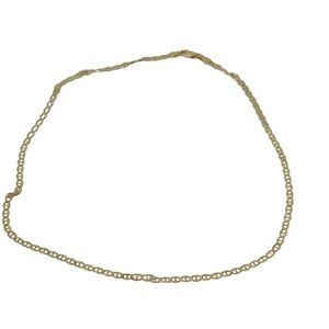 Gold Tone Link Chain Necklace 925 18" NEW W/O TAGS